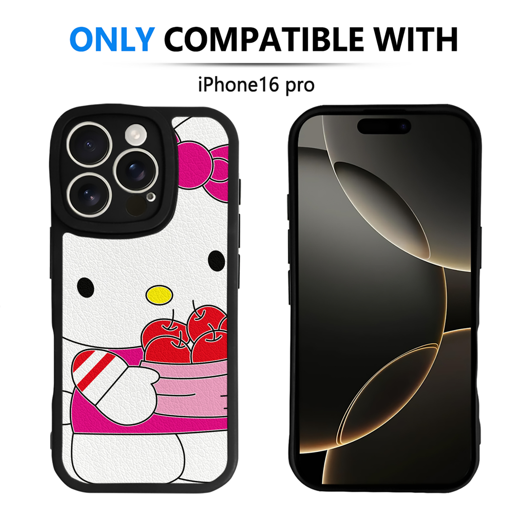 （画像用） Hello Kitty ハローキティ 【iPhone 16シリーズ対応】シリコンスマホケース（レザー調） 材質：シリコン